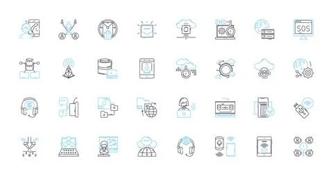 Project coordination linear icons set. Planning, Execution, Schedule イラスト素材