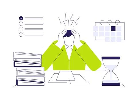 Project deadline abstract concept vector illustration. Stock Illustration