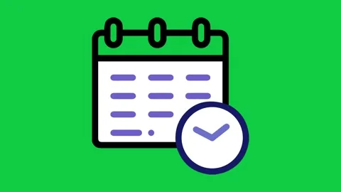 Project deadline calendar and timer with green screen and project deadline a Stock Footage 308385393