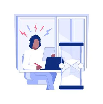 Project deadline isolated concept vector illustration. Ilustración de archivo