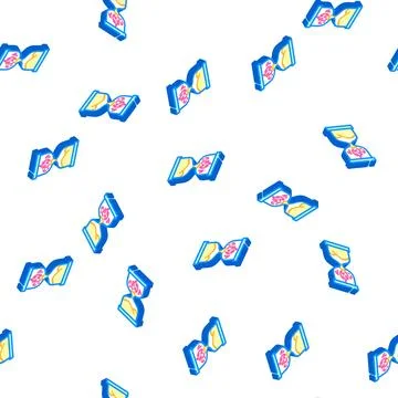 Project deadline isometric icon seamless pattern Stock Illustration