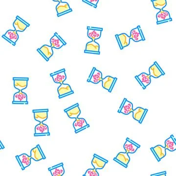 Project deadline vector seamless pattern Stock Illustration