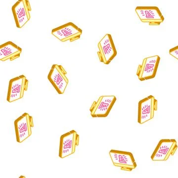Project deadlines are approaching isometric icon seamless pattern Stock Illustration