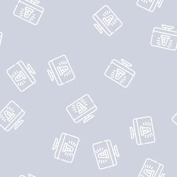 Project deadlines are approaching line vector seamless pattern Stock Illustration