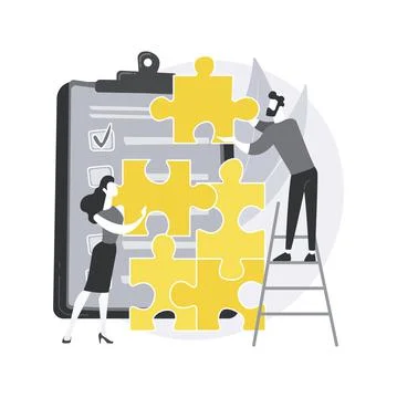 Project delivery abstract concept vector illustration. 스톡 일러스트