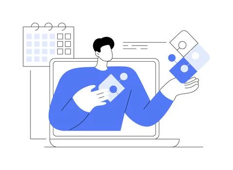 Project delivery abstract concept vector illustration. 스톡 일러스트