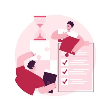 Project delivery abstract concept vector illustration. 스톡 일러스트