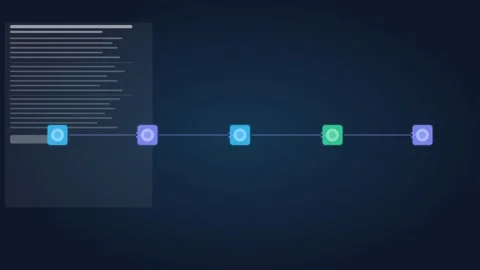 Project Dependency Map Dark Navy Network 4K Stock Footage 342617998
