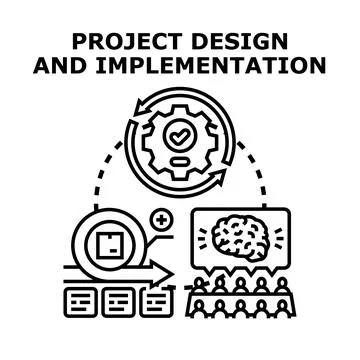 Project design and implementation vector illustration Stock Illustration