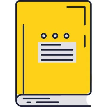 Project detail and action plan book icon vector Ilustración de archivo
