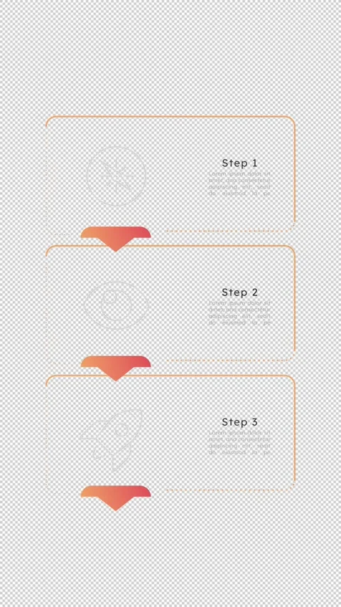 Project development components infographic 3 steps template animation Stock Footage 335745503