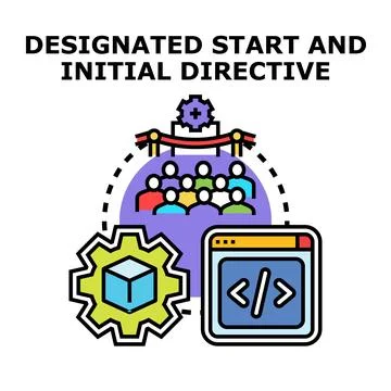 Project development launch and team collaboration strategy Иллюстрация