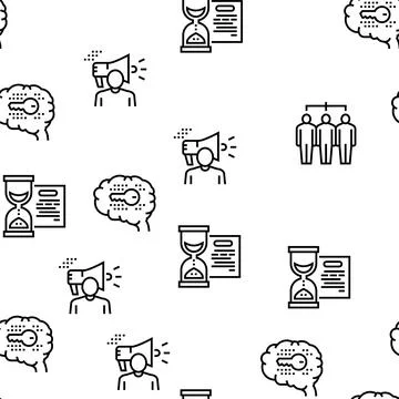 Project Development Vector Seamless Pattern Stock Illustration