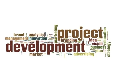 Project development word cloud Stock Illustration