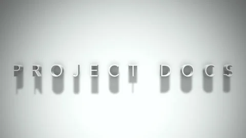 Project docs 3D title animation white text on a white background Stock Footage 299759519