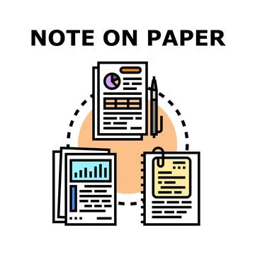 Project documentation and business report planning concept Illustrazione stock