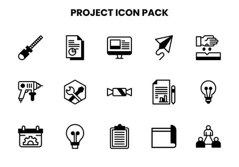 Project DuoTone UI Icons Pack Stock Illustration