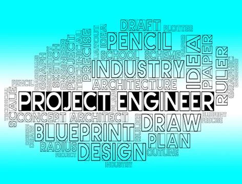 Project Engineer Shows Engineering Job Or Programme Ilustración de archivo