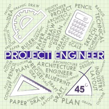 Project Engineer Shows Engineering Jobs Or Programme Stock Illustration