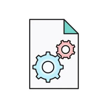 Project flat color icon Stockillustratie