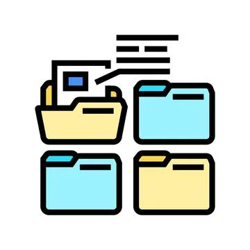 Project folder color icon vector illustration イラスト素材
