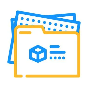 Project folder color icon vector illustration Stock Illustration
