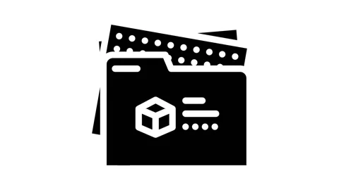 Project folder glyph icon animation Stock Footage 227110930