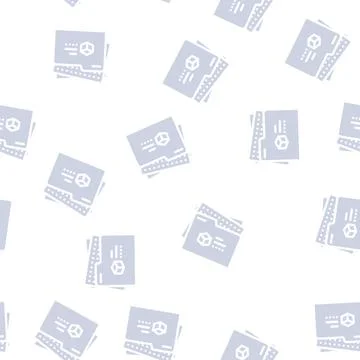 Project folder glyph vector seamless pattern Stock Illustration