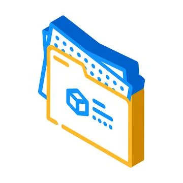 Project folder isometric icon vector illustration Stockillustratie