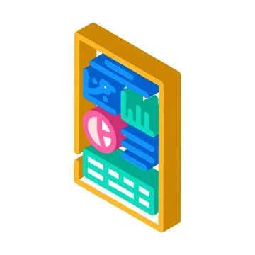 Project folder isometric icon vector illustration Stock Illustration