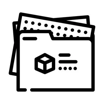 Project folder line icon vector illustration Stock Illustration