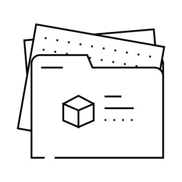 Project folder line icon vector illustration Stock Illustration