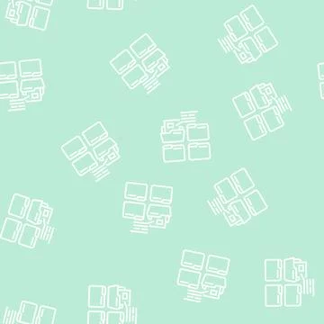 Project folder line seamless pattern Stock Illustration