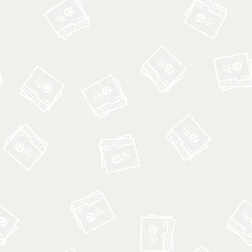 Project folder line vector seamless pattern Stock Illustration