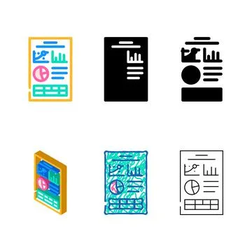 Project folder minimal color icon vector Illustrazione stock