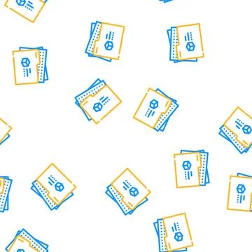 Project folder vector seamless pattern Stock Illustration