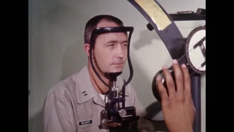 Project Gemini spaceflight new astronaut recruit medical checks Stock Footage 263418846