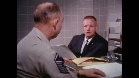 Project Gemini spaceflight new recruit interview Stock Footage 263418878