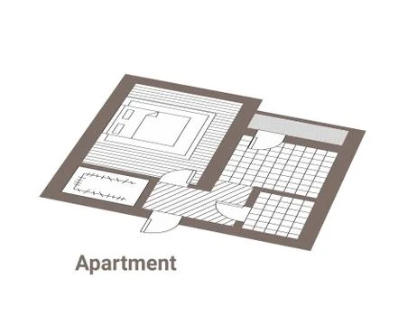 Project of house. Ground floor Stock Illustration