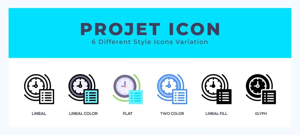 Project icon in filled. thin line. outline stroke and flat style. Illustration