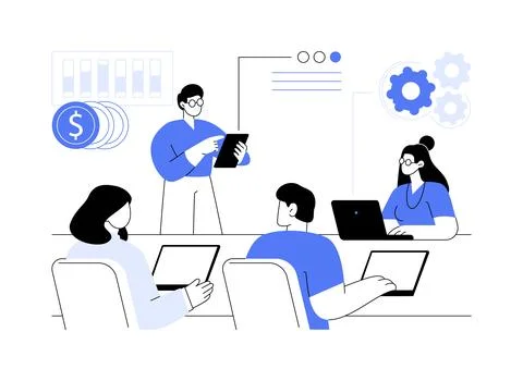 Project implementation isolated cartoon vector illustrations. Ilustración de archivo