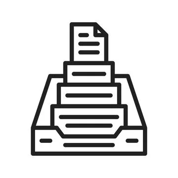 Project Inbox Icon Image. Stock Illustration
