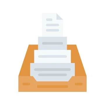 Project Inbox Icon Image. Stock Illustration