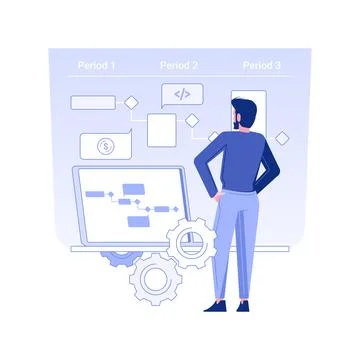 Project initiation and planning isolated concept vector illustration. Stock Illustration