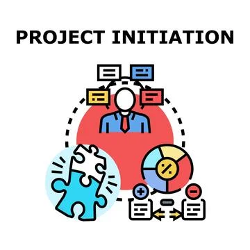 Project initiation concept starting new business development 스톡 일러스트