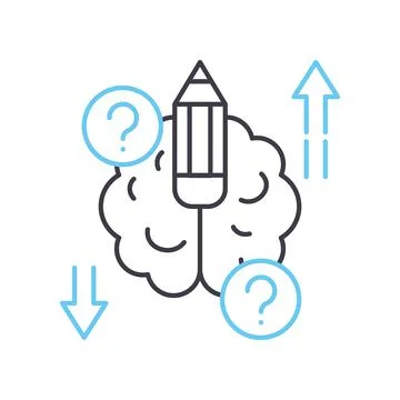 Project issue management line icon, outline symbol, vector illustration, concept Stock Illustration
