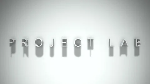 Project lab 3D title animation with shadows on a white background Stock Footage 297012725