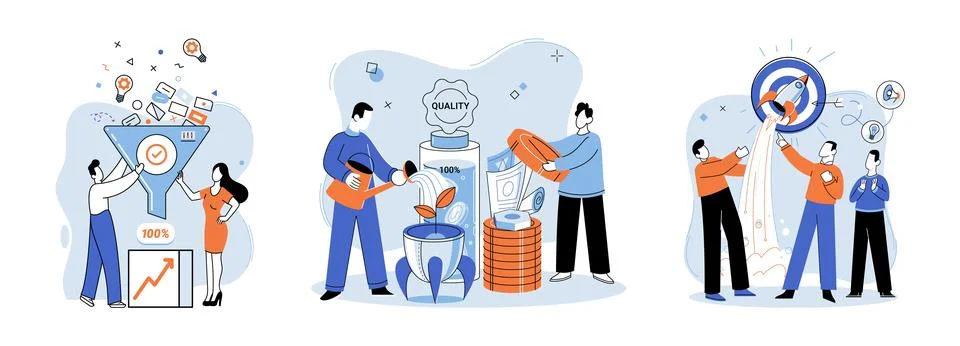 Project launch. A development project idea, ray of light that cilluminate path Stockillustratie