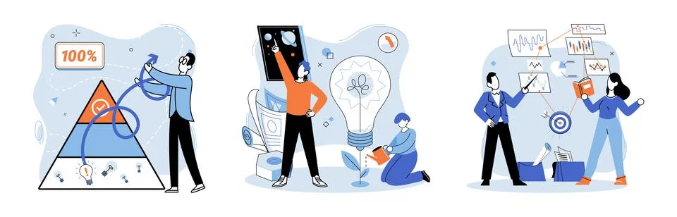 Project launch. A project launch, birth of fresh endeavor A successful business Stock Illustration