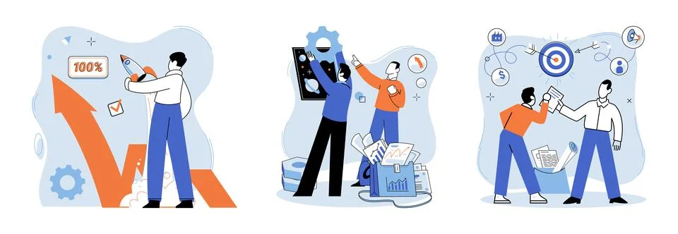 Project launch. Project launch management, intricate art of transforming ideas Ilustración de archivo